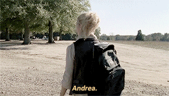 empressmcbride:  Andrea Harrison Meme | Two Relationships [2/2] ▶ Andrea & RickSee something you like?    Not me, but I know  someone who would.    My sister. She’s still such  a kid in some ways. Unicorns, dragons, she’s into all that stuff.
