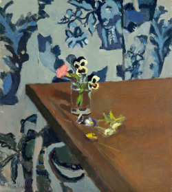 confront:  Henri Matisse, Pansies on a Table, c.