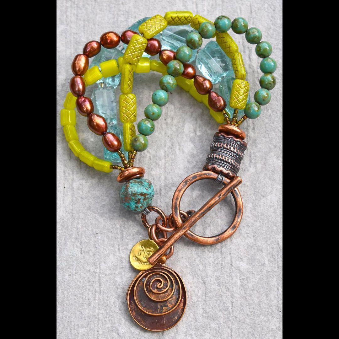 XO Gallery Jewelry — Aqua Blue Quartz, Turquoise Glass, Lime Green...