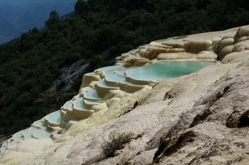 odditiesoflife:White Water Terraces, Shangri-laAn incredible sight - beautifully shaped semi-circles