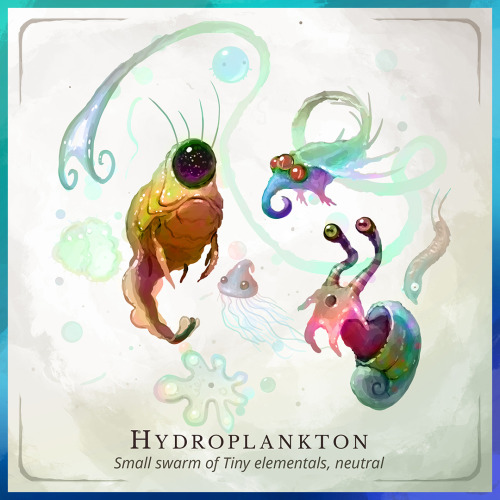 Hydroplankton – Small swarm of Tiny elementals, neutralUsually taken from darkest depths of the elem