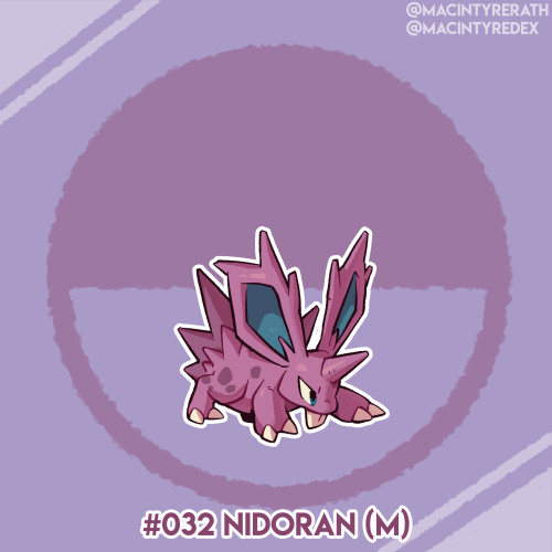 New Pokédex entry added!No.032 Nidoran (M)