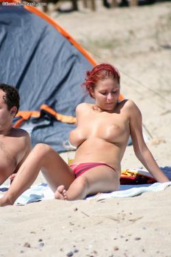 Topless beach