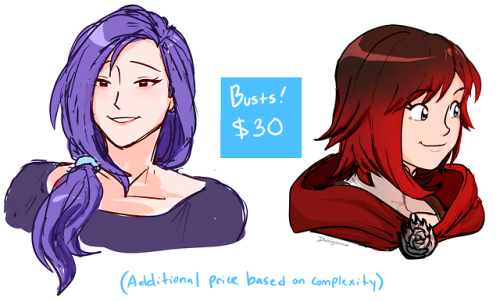 Character Commissions are OPEN~!hello, money is tight for me once again so I am now properly opening a new commission post with new commission options!I will be opening 3 slots to start with, so if you send a commission email please be patient and I will