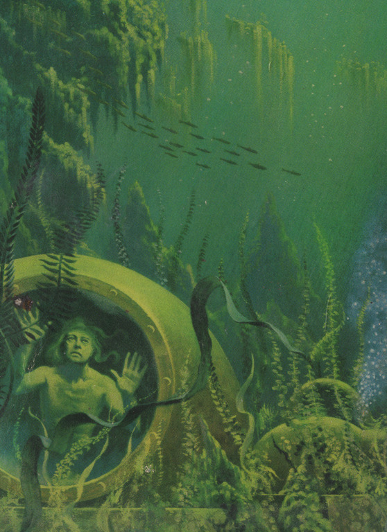 70sscifiart:  Underwater sci-fi from Dino Marsan, Frank Kelly Freas, John Berkey,