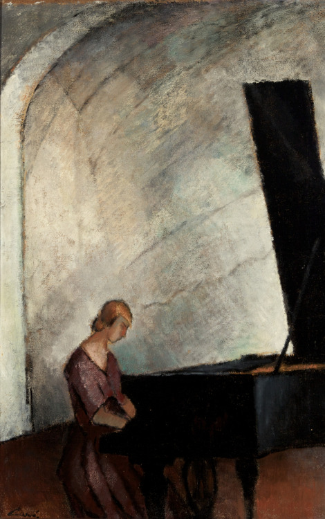 lilacsinthedooryard:Alvar Cawén ( Finland,1886-1935)By the Grand Piano