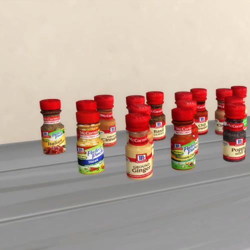 McCormick Seasonings - More SwatchesA @xxmoniquesimsxx recolor. The mesh (needed) is the McCormick S