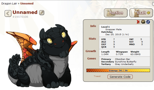 So about a week ago a person gave me the idea to breed monarch butterfly dragons. For their awesome 