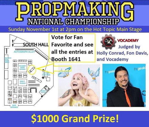 I&rsquo;ll be hosting the #prop making national championship at @stanleecomikaze on Nov 1st at 2pm w