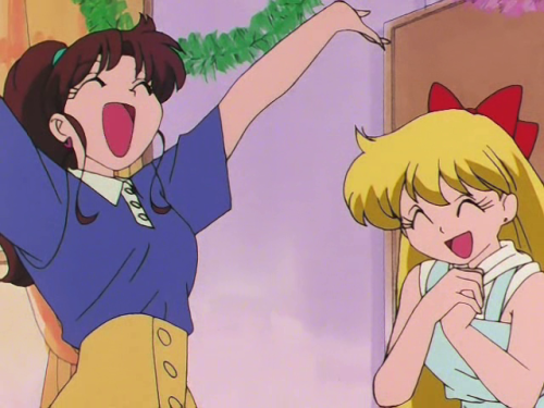 sailorcivilian:Ep 101Ami, Mako, and Minako wears their outfits again in ep 102 Rei third most worn o