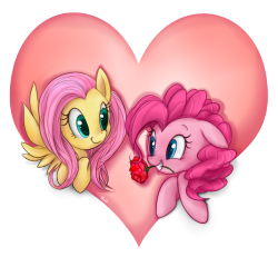 pony-palace:  Heart - Mn27 Ship of the Week: Pinkie Pie and Fluttershy - Day 1  &lt;3