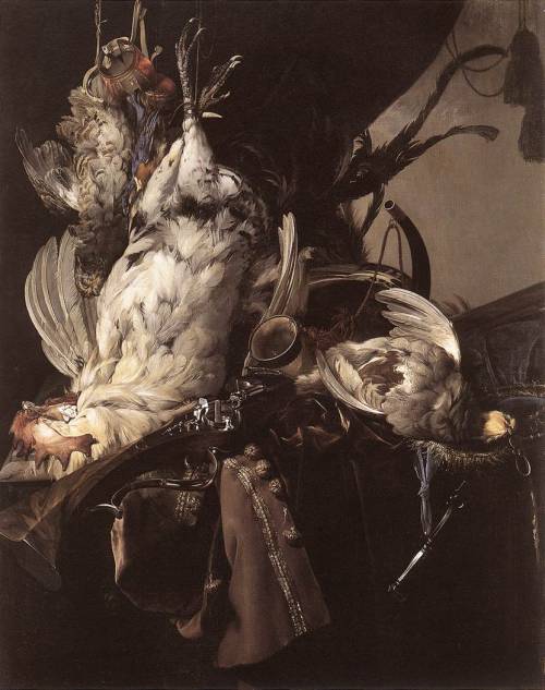 Willem van Aelst, Still-Life of Dead Birds and Hunting Weapons, 1660.