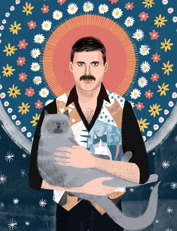 gatosonlyspell: Freddie Mercury…gran amante de los gatos…..compuso la canción