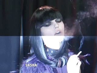 phreshouttarunway:Sasha Pivovarova smoking backstage