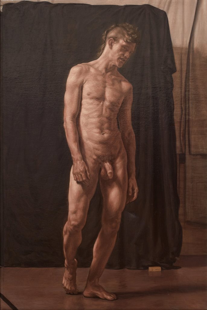 marcuswillsart:  man, walking II 2012 oil and tempera on linen 45 x 30 cm