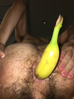 Gayhairyy:banana Up My Ass