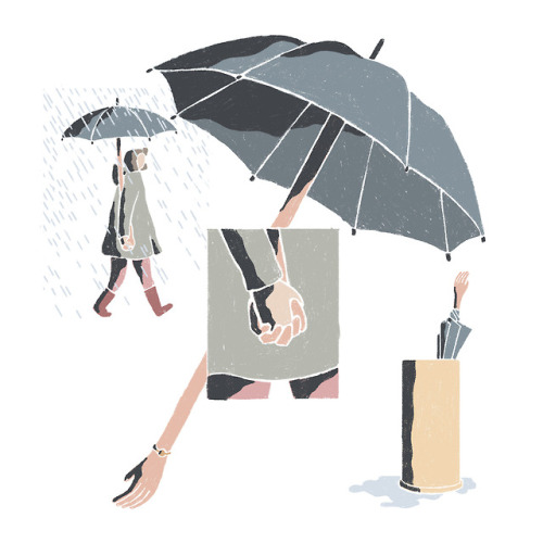 The Umbrella. Still images from my animated essay “The Umbrella” in Instagram stories. www.instagram