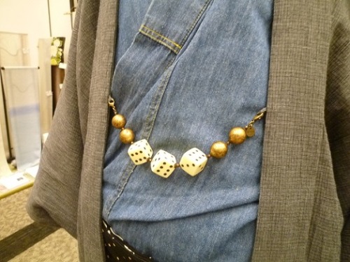 Lovely men denim outfit. I love the dice haori himo! (seen on)