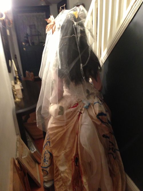 WE RECYCLED A WEDDING DRESS&hellip;into a wedding dress. For a CORPSE BRIDE. A child bride, whic
