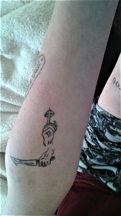 All of my hand-poked(stick and poke) tattoos thusfar [March 4, 2017]All work here was designed/poked