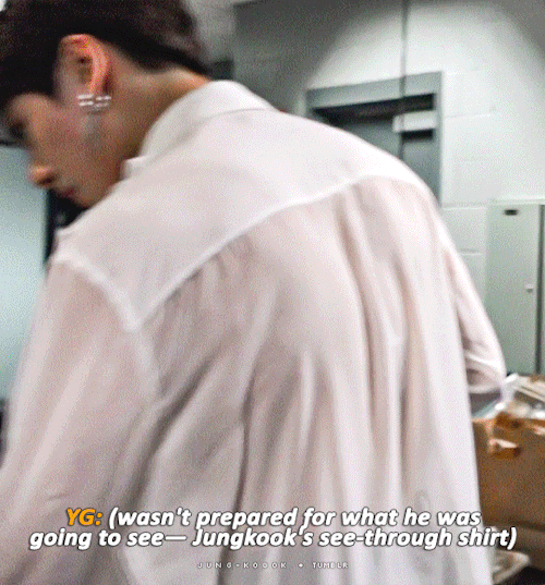 I Will Never Get Over The Way Yoongi Just Froze After Seeing Jungkooks See Through Shirt Lmao