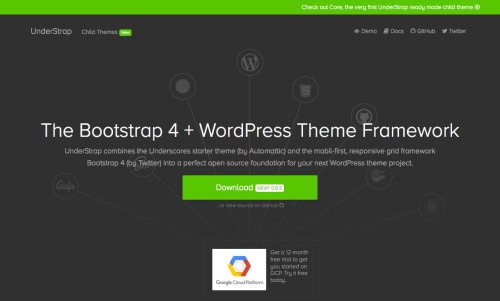 Understrap: Bootstrap 4 Meets Underscores WordPress Theme