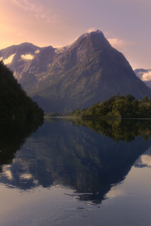 rockingshelf:Mitre Peak, Milford Sound Algún lugar camino a Rivendel.Somewhere on the way to Rivende