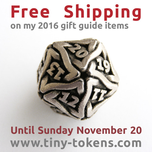 This week (through November 20) FREE SHIPPING on my dice that were selected for the @Shapeways 2016 