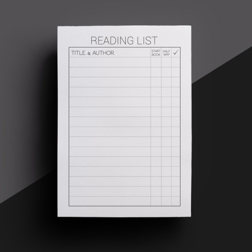 Reading List Printable - Available HereFeatures:Generous space to write book title and author.Log ge