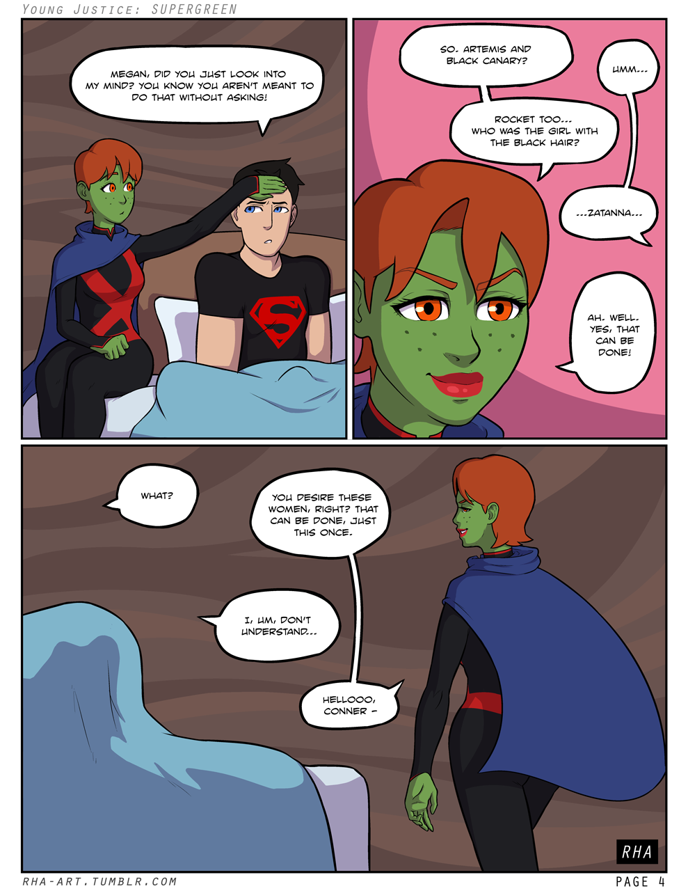 rha-art:  Young Justice: Supergreen — PAGES 00–07 &gt; Part 1: Pages 00 –