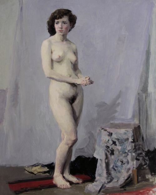 youcannottakeitwithyou:Arkady Solonitsyn (Soviet/Russian, born 1925)Nude model, 1957