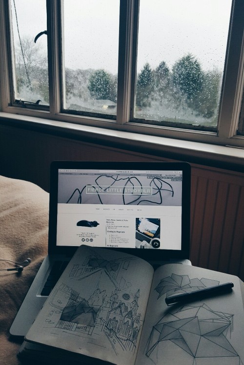 the-cozy-room:  fiercelittlestudyblr:  3.1.16 today is a rainy day so I’m super happy, I love rain! My deadline for my project is the day after tomorrow so I have to work very hard today. Doing a 3D model of my idea today and it’s so difficult. Luckily