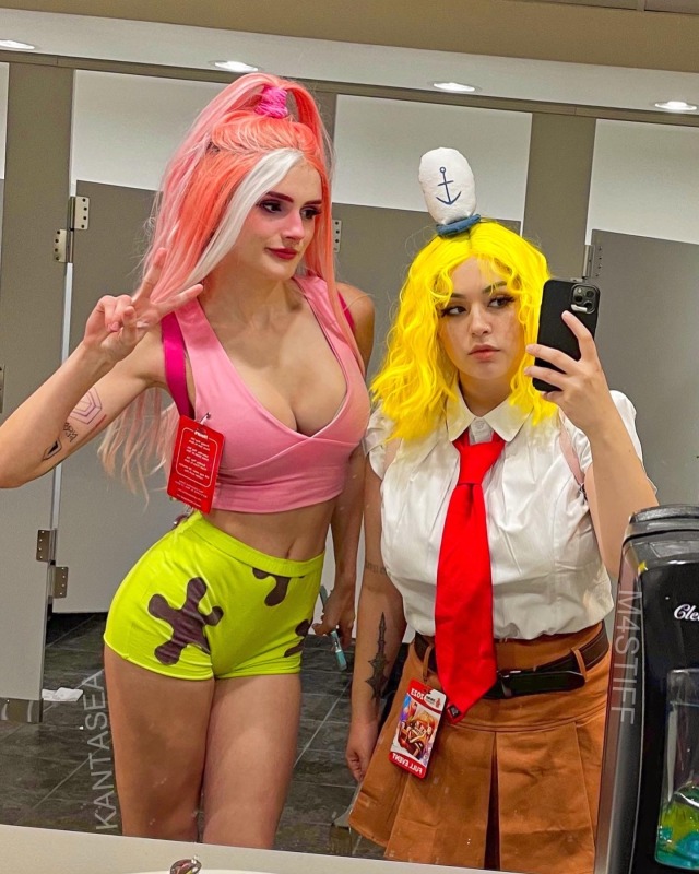 My friend and I Cosplayed SpongeBob & Patrick for Anime Arizona!