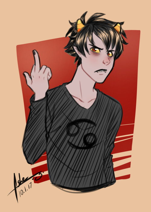 I finally got around to finishing Homestuck and felt the urge to draw my favourite crab cake tr