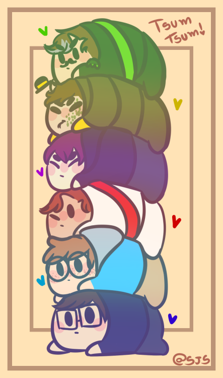 strawberryjellystuff: i drew the bois as Tsum Tsums!