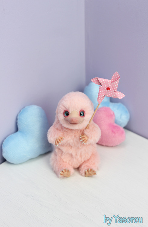 Pink cotton candy friend :DI failed to finish him for St. Valentine’s Day, and this baby niffl