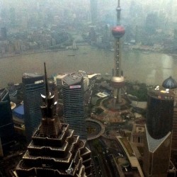 On top of the Shanghai World Financial Center.