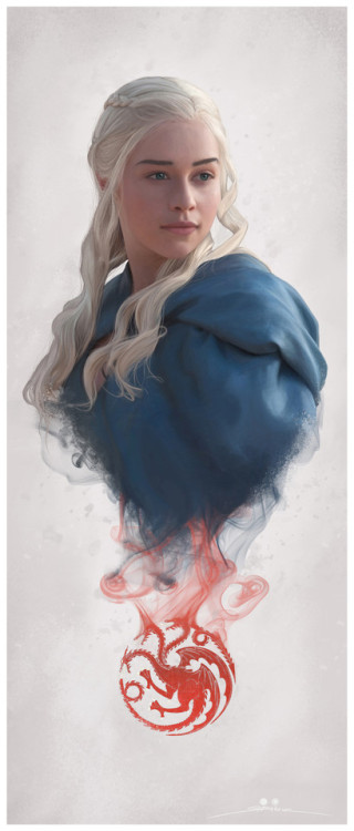 gameofthrones-fanart:Daenerys Stormborn: Awesome Digital Illustration by Humberto Barajas Bustamante