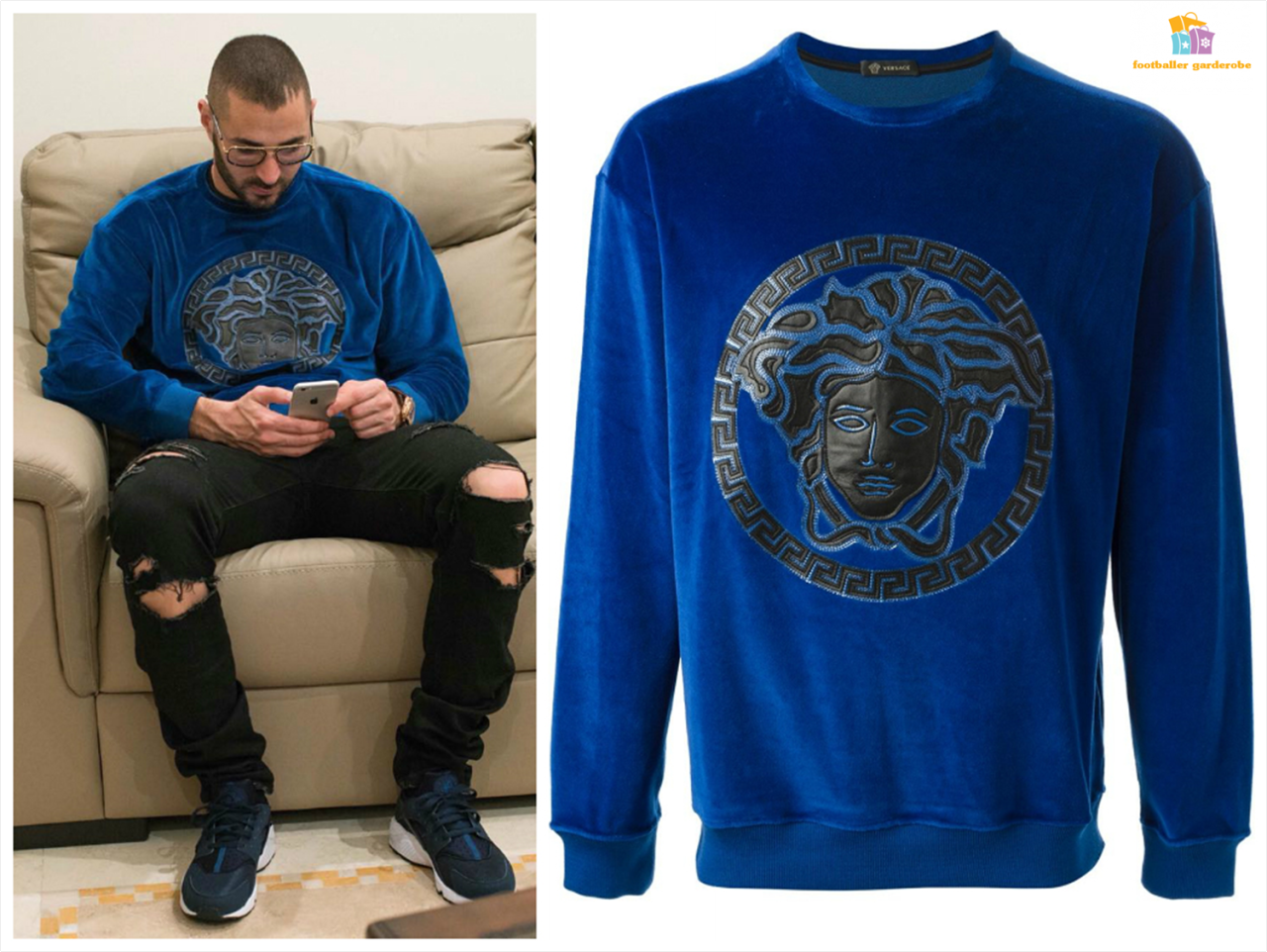 versace velour sweatshirt
