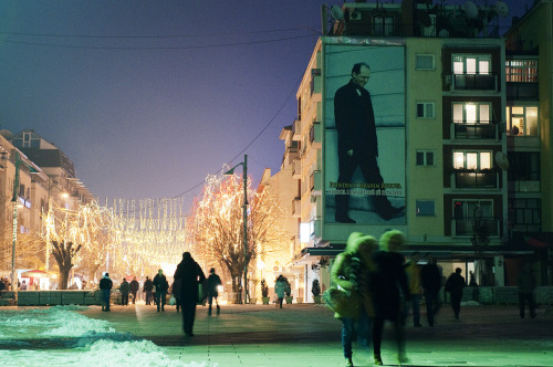 Kosovo 2013 1-3.  Prishtina city by night