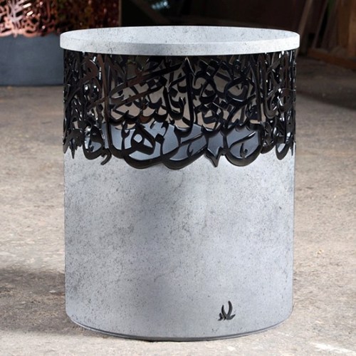 typeworship:  Calligraphy Stools. I love to see type or lettering is used as decoration, simply for its own beauty but even more so when it’s functional. I’ve previously written about Type Tables, Concept Furniture and Type Architecture, and now,