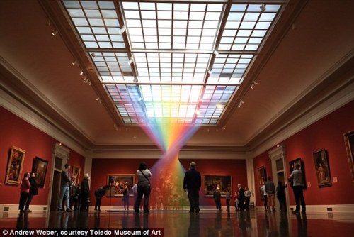 Art installation of thread by Gabriel Dawe