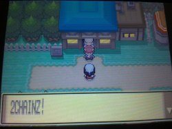 darth-longo:  Today I decided to start a new game on Pokemon Platinum, named myself 2Chainz, then this happened. 