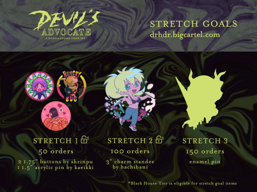 drhdrzine:  THANK YOU FOR 120+ ORDERS! Devil’s Advocate’s stretch goals 1 &amp;