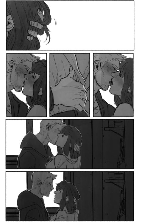 eeveevie:  I commissioned siriusdraws to take the BIG DAMN KISS scene I wrote for The Way You Make Me Feel and adapt it into a comic. Word can’t express how happy and pleased and overall screaming fangirl I am about all this–I hope you enjoy it