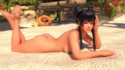 deluwyrn:   The cutest Tengu joins the beach fun. :DNyoTengu model by irokichigai01Zack’s Island V2 model by deluwyrn originally ported by kammyyxPosed in XPS 11.7 by xnalaraitaliaRendered in Blender 2.77 (Cycles)All rights reserved to KOEI Tecmo &amp;