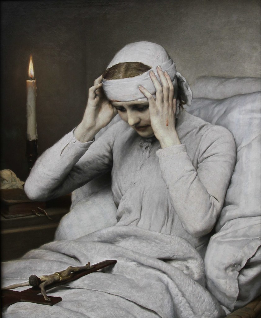 The Ecstatic Virgin Anna Katharina Emmerich by Gabriel von Max (1885)
