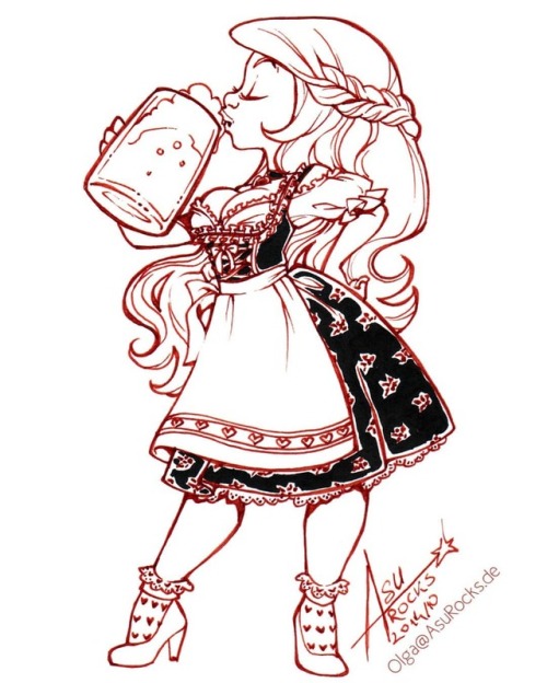 #inktober throwback from 2014, #oktoberfest edition. fun fact: I’ve never been to the actual o