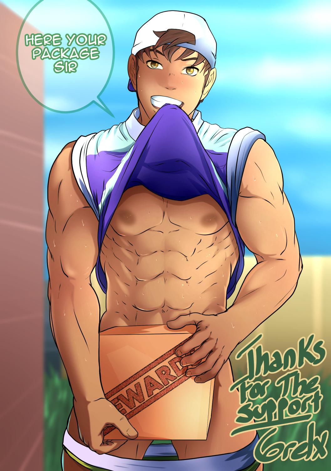 grelxbayart:  Tatsu delivery boy  something quick i did yesterday, to announce the