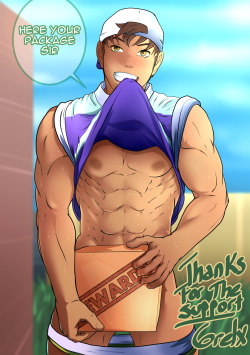 grelxbayart:  Tatsu delivery boy  something